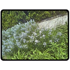 Lurie Garden Amsonia Double Sided Fleece Blanket (large)  by Riverwoman