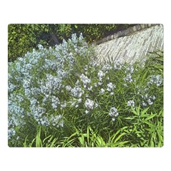 Lurie Garden Amsonia Double Sided Flano Blanket (large)  by Riverwoman