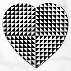 Optical Illusion Illusion Black Jigsaw Puzzle (heart)