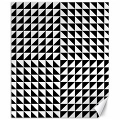 Optical Illusion Illusion Black Canvas 8  X 10 