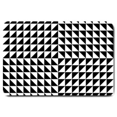 Optical Illusion Illusion Black Large Doormat  by Pakrebo