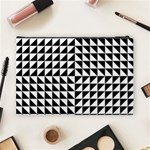 Optical Illusion Illusion Black Cosmetic Bag (Large) Back