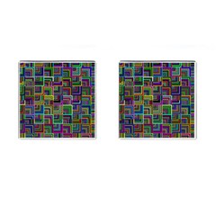 Wallpaper Background Colorful Cufflinks (square) by Pakrebo