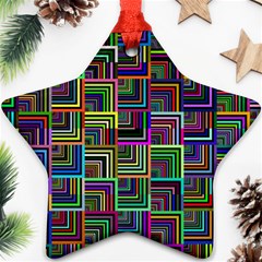 Wallpaper Background Colorful Star Ornament (two Sides) by Pakrebo