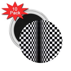 Art Optical Black White Contrast 2 25  Magnets (10 Pack)  by Pakrebo