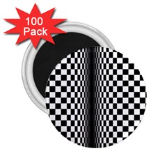 Art Optical Black White Contrast 2 25  Magnets (100 Pack)  by Pakrebo