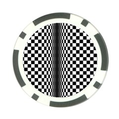 Art Optical Black White Contrast Poker Chip Card Guard (10 Pack) by Pakrebo