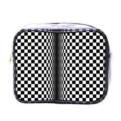 Art Optical Black White Contrast Mini Toiletries Bag (one Side) by Pakrebo