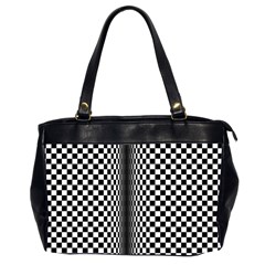 Art Optical Black White Contrast Oversize Office Handbag (2 Sides) by Pakrebo