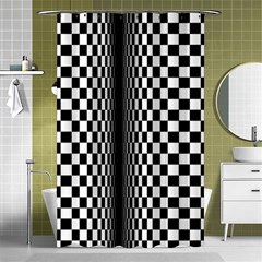 Art Optical Black White Contrast Shower Curtain 48  X 72  (small)  by Pakrebo