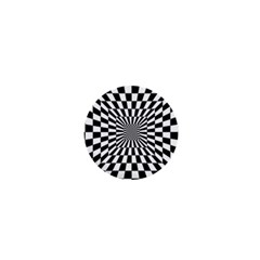 Optical Illusion Chessboard Tunnel 1  Mini Buttons by Pakrebo