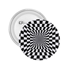 Optical Illusion Chessboard Tunnel 2 25  Buttons by Pakrebo