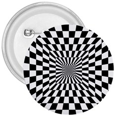 Optical Illusion Chessboard Tunnel 3  Buttons by Pakrebo