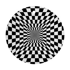 Optical Illusion Chessboard Tunnel Ornament (round)