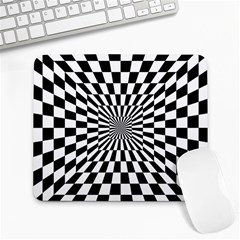 Optical Illusion Chessboard Tunnel Large Mousepads by Pakrebo