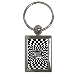 Optical Illusion Chessboard Tunnel Key Chains (rectangle)  by Pakrebo