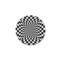 Optical Illusion Chessboard Tunnel Golf Ball Marker