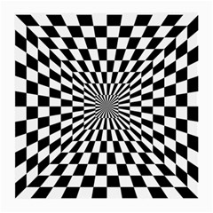 Optical Illusion Chessboard Tunnel Medium Glasses Cloth by Pakrebo