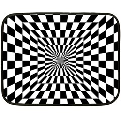 Optical Illusion Chessboard Tunnel Fleece Blanket (mini) by Pakrebo