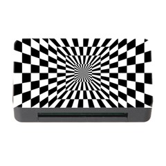 Optical Illusion Chessboard Tunnel Memory Card Reader With Cf by Pakrebo