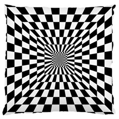 Optical Illusion Chessboard Tunnel Large Cushion Case (one Side) by Pakrebo