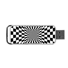 Optical Illusion Chessboard Tunnel Portable Usb Flash (two Sides) by Pakrebo