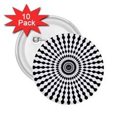 Starburst Sunburst Hypnotic 2 25  Buttons (10 Pack)  by Pakrebo