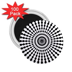 Starburst Sunburst Hypnotic 2 25  Magnets (100 Pack)  by Pakrebo