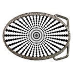 Starburst Sunburst Hypnotic Belt Buckles Front