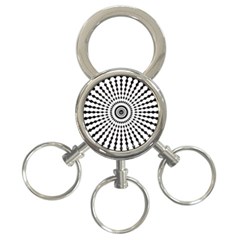 Starburst Sunburst Hypnotic 3-ring Key Chains