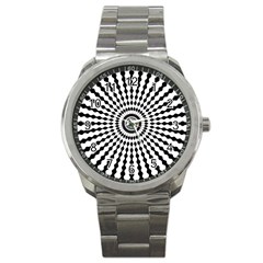 Starburst Sunburst Hypnotic Sport Metal Watch by Pakrebo