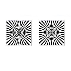 Starburst Sunburst Hypnotic Cufflinks (square) by Pakrebo