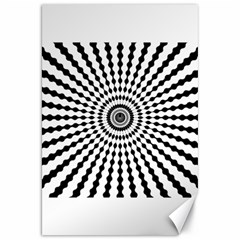 Starburst Sunburst Hypnotic Canvas 20  X 30  by Pakrebo