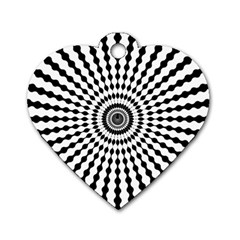 Starburst Sunburst Hypnotic Dog Tag Heart (two Sides) by Pakrebo