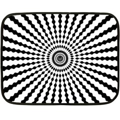 Starburst Sunburst Hypnotic Fleece Blanket (mini) by Pakrebo