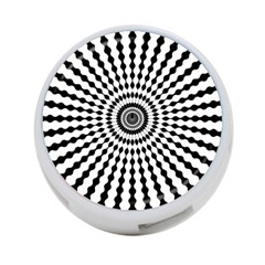 Starburst Sunburst Hypnotic 4-port Usb Hub (two Sides) by Pakrebo