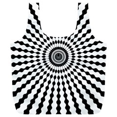 Starburst Sunburst Hypnotic Full Print Recycle Bag (xl) by Pakrebo