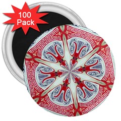 Kaleidoscope Background Bottles 3  Magnets (100 Pack) by Pakrebo