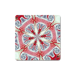 Kaleidoscope Background Bottles Square Magnet by Pakrebo