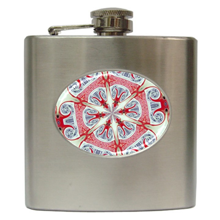 Kaleidoscope Background Bottles Hip Flask (6 oz)