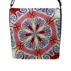 Kaleidoscope Background Bottles Flap Closure Messenger Bag (l) by Pakrebo