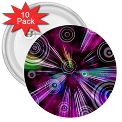 Fractal Circles Abstract 3  Buttons (10 Pack)  by Pakrebo