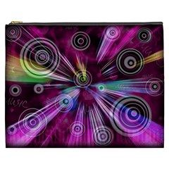 Fractal Circles Abstract Cosmetic Bag (xxxl) by Pakrebo