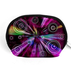 Fractal Circles Abstract Accessory Pouch (medium) by Pakrebo