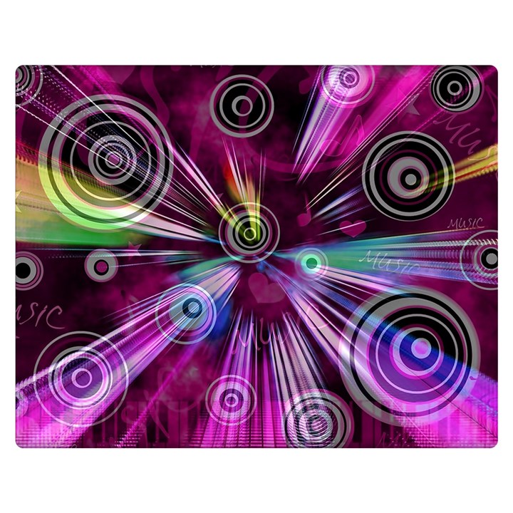 Fractal Circles Abstract Double Sided Flano Blanket (Medium) 