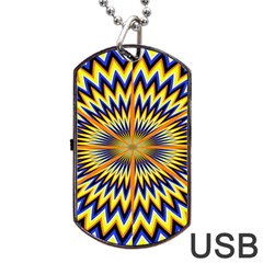 Illusion Head Idea Irritation Dog Tag Usb Flash (two Sides) by Pakrebo