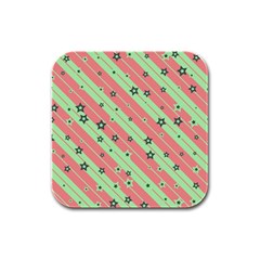 Arrangement Aesthetics Aesthetic Rubber Square Coaster (4 Pack)  by Pakrebo