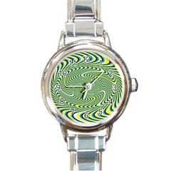 Illusion Idea Head Irritation Round Italian Charm Watch by Pakrebo