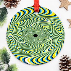 Illusion Idea Head Irritation Round Ornament (two Sides) by Pakrebo