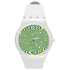 Illusion Idea Head Irritation Round Plastic Sport Watch (m) by Pakrebo